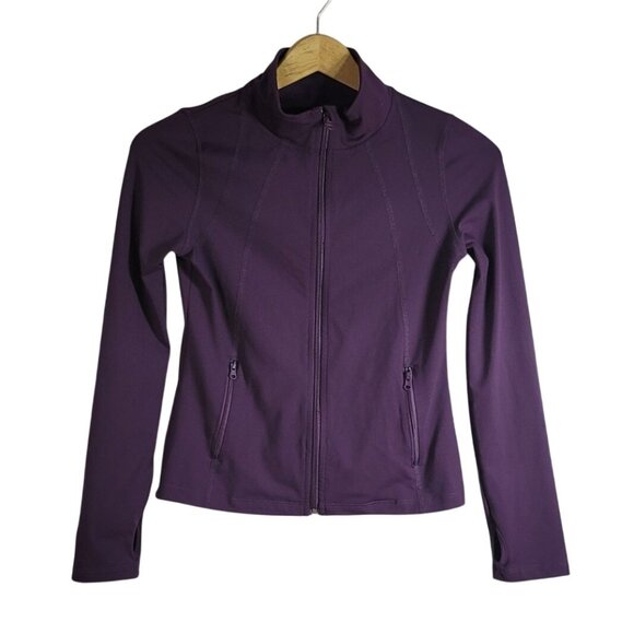 Joe Fresh Track Jacket Purple Size 14 XL Zip Pockets Long Sleeve Thumb Holes - Picture 1 of 7